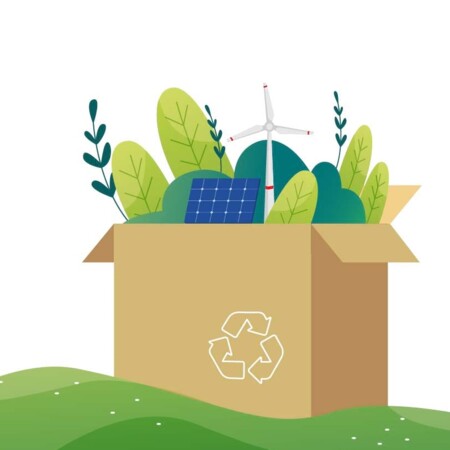 Karton mit Nachhaltigkeit