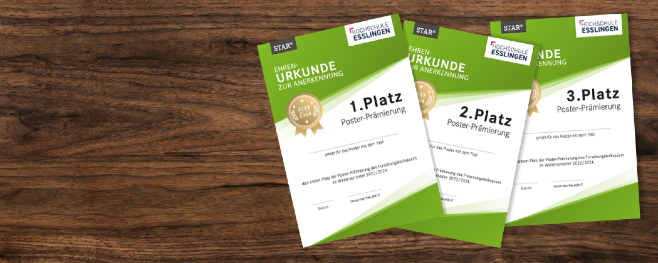 Prämierung der Abschlussarbeits-Poster an der Hochschule Esslingen